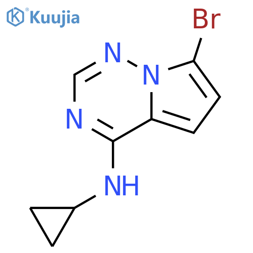 7-bromo-N-cyclopropylpyrrolo[2,1-f][1,2,4]triazin-4-amine structure