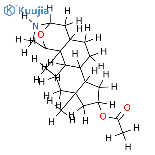 16beta-acetoxy-1alpha,4alpha-epoxy-(5beta)-3-aza-4a-homo-androstane structure