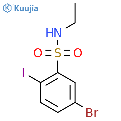 5-Bromo-N-ethyl-2-iodobenzene-1-sulfonamide structure