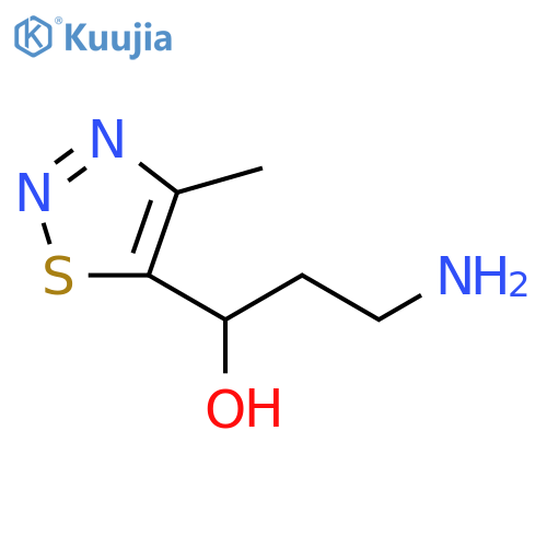 1,2,3-Thiadiazole-5-methanol, α-(2-aminoethyl)-4-methyl- structure