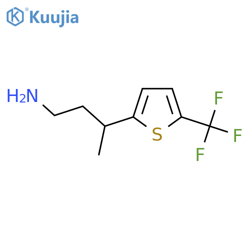 3-[5-(Trifluoromethyl)thiophen-2-yl]butan-1-amine structure