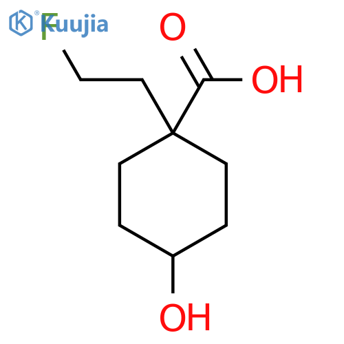 1-(2-Fluoroethyl)-4-hydroxycyclohexane-1-carboxylic acid structure