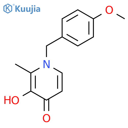 4(1H)-Pyridinone, 3-hydroxy-1-[(4-methoxyphenyl)methyl]-2-methyl- structure
