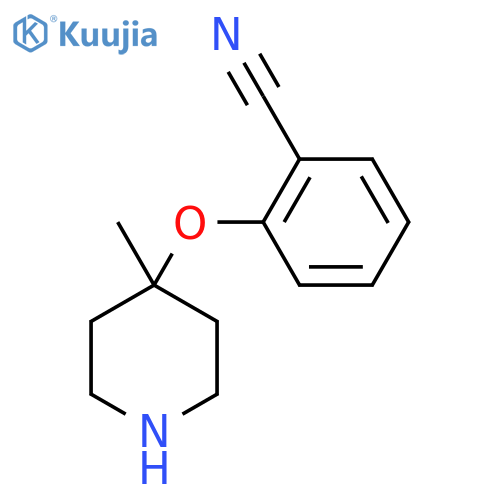 2-[(4-Methylpiperidin-4-yl)oxy]benzonitrile structure