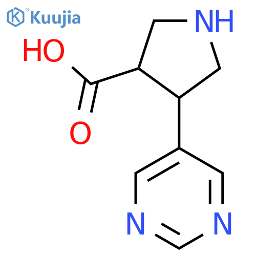 4-(Pyrimidin-5-yl)pyrrolidine-3-carboxylic acid structure