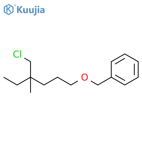 [4-(Chloromethyl)-4-methylhexoxy]methylbenzene structure