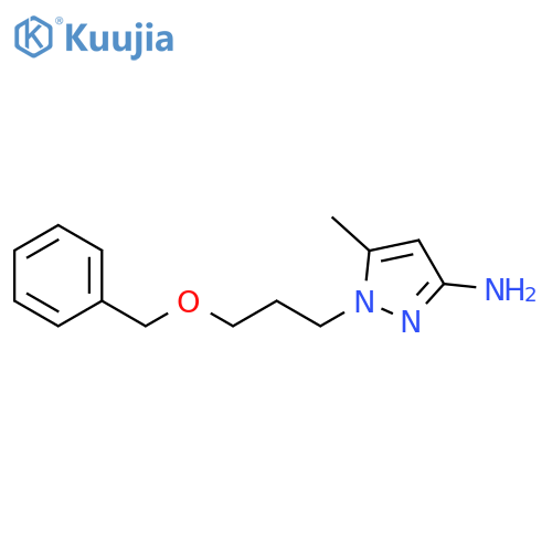1H-Pyrazol-3-amine, 5-methyl-1-[3-(phenylmethoxy)propyl]- structure