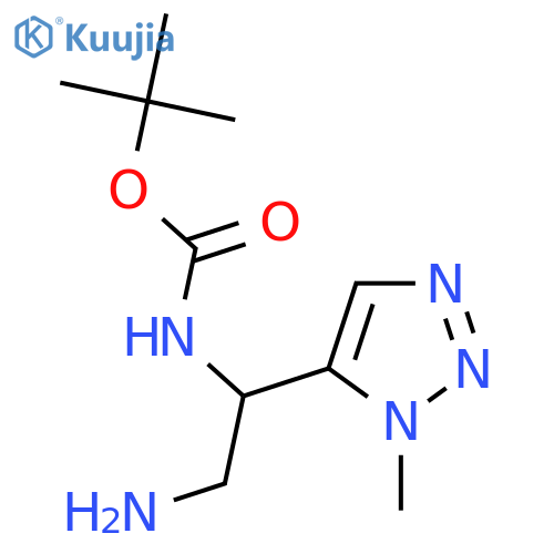tert-butyl N-[2-amino-1-(1-methyl-1H-1,2,3-triazol-5-yl)ethyl]carbamate structure