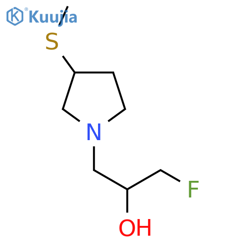 1-Fluoro-3-[3-(methylsulfanyl)pyrrolidin-1-yl]propan-2-ol structure