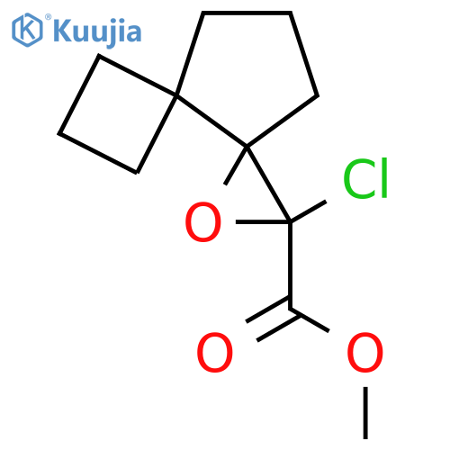 Methyl 2-chloro-1-oxadispiro[2.0.3^{4}.3^{3}]decane-2-carboxylate structure