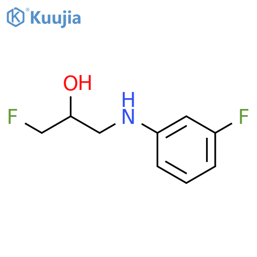 1-Fluoro-3-[(3-fluorophenyl)amino]propan-2-ol structure