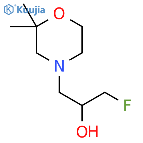 1-(2,2-Dimethylmorpholin-4-yl)-3-fluoropropan-2-ol structure