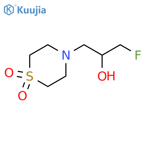 4-(3-Fluoro-2-hydroxypropyl)-1lambda6-thiomorpholine-1,1-dione structure