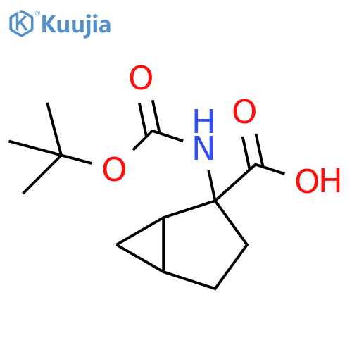 2-[[(1,1-Dimethylethoxy)carbonyl]amino]bicyclo[3.1.0]hexane-2-carboxylic acid structure