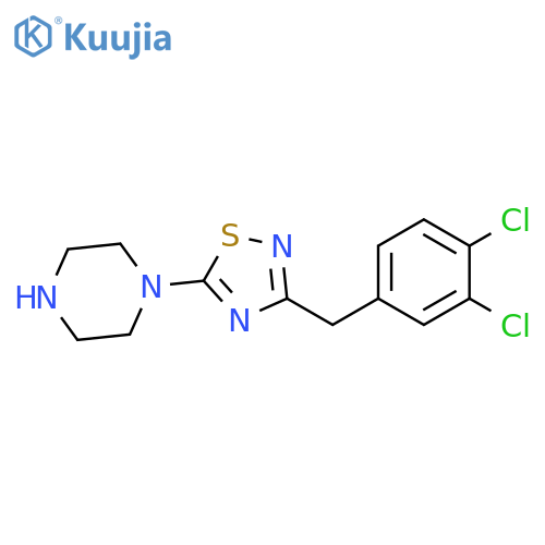 Piperazine, 1-[3-[(3,4-dichlorophenyl)methyl]-1,2,4-thiadiazol-5-yl]- structure