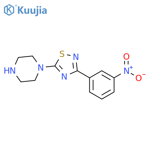 1-[3-(3-nitrophenyl)-1,2,4-thiadiazol-5-yl]piperazine structure