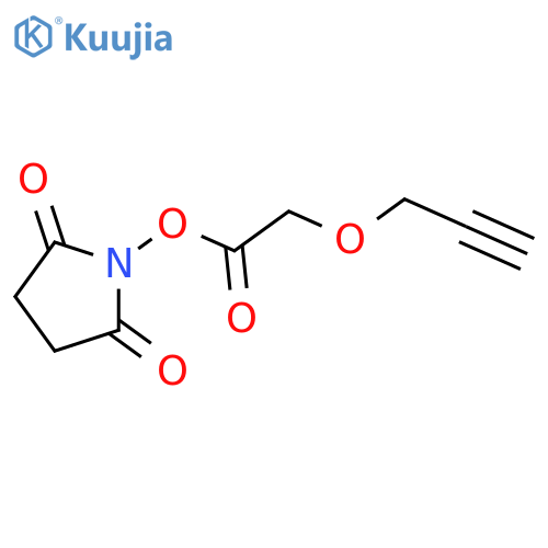 2,5-dioxopyrrolidin-1-yl 2-(prop-2-yn-1-yloxy)acetate structure