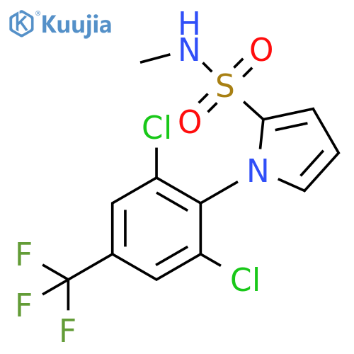 1-[2,6-Dichloro-4-(trifluoromethyl)phenyl]-N-methyl-1H-pyrrole-2-sulfonamide structure