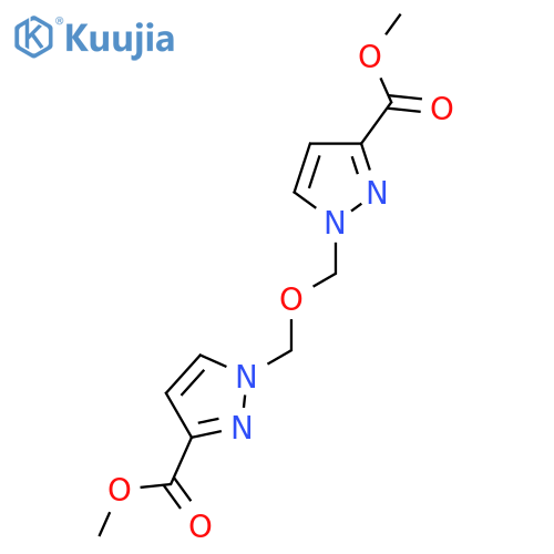 Dimethyl 1,1'-oxydi(methylene)bis(1H-pyrazole-3-carboxylate) structure