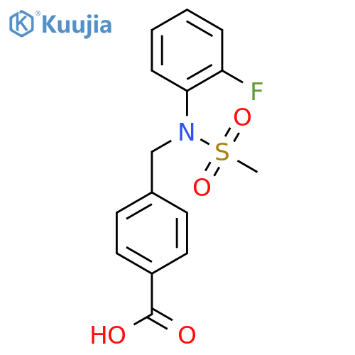 4-{(2-Fluorophenyl)(methylsulfonyl)aminomethyl}benzoic acid structure