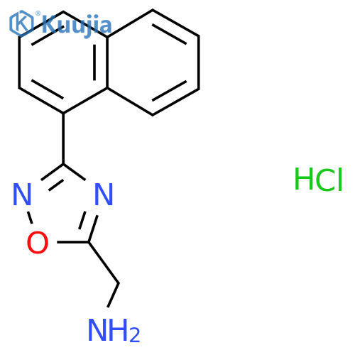 (3-Naphthalen-1-yl-1,2,4-oxadiazol-5-yl)methanamine;hydrochloride structure