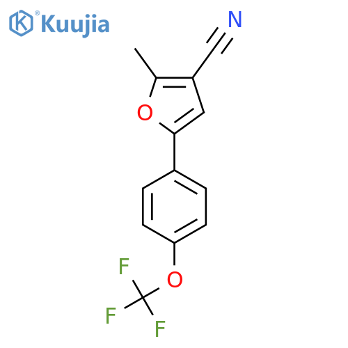 2-Methyl-5-(4-trifluoromethoxy-phenyl)-furan-3-carbonitrile structure