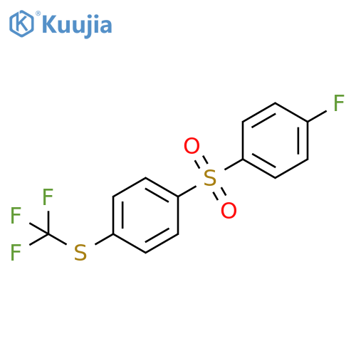Benzene, 1-[(4-fluorophenyl)sulfonyl]-4-[(trifluoromethyl)thio]- structure