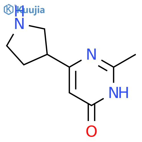 2-methyl-6-pyrrolidin-3-ylpyrimidin-4-ol structure