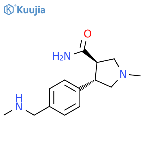 1-Methyl-4-(4-[(methylamino)methyl]phenyl)pyrrolidine-3-carboxamide hydrochloride structure