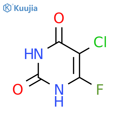 2,4(1H,3H)-Pyrimidinedione, 5-chloro-6-fluoro- structure