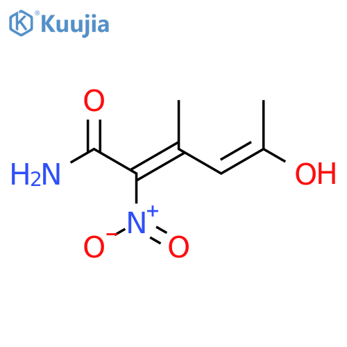 5-Hydroxy-3-methyl-2-nitrohexa-2,4-dienamide structure