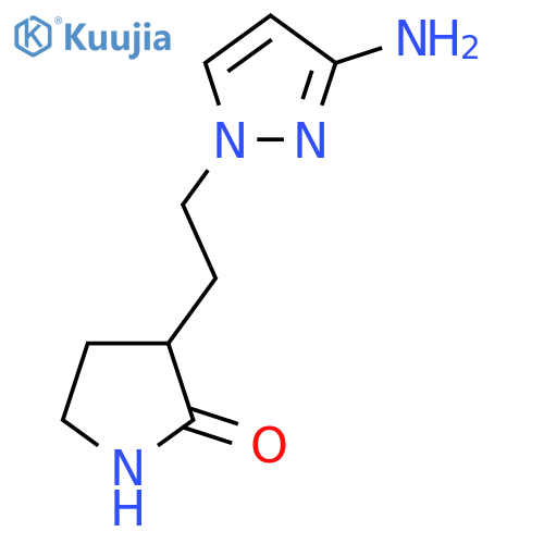 3-[2-(3-Amino-1H-pyrazol-1-yl)ethyl]pyrrolidin-2-one structure