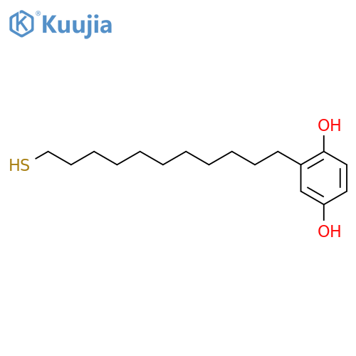 2-(11-sulfanylundecyl)benzene-1,4-diol structure
