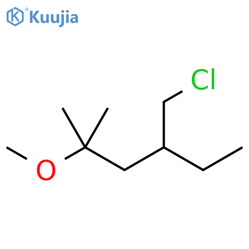 Hexane, 4-(chloromethyl)-2-methoxy-2-methyl- structure