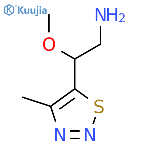 2-Methoxy-2-(4-methyl-1,2,3-thiadiazol-5-yl)ethan-1-amine structure