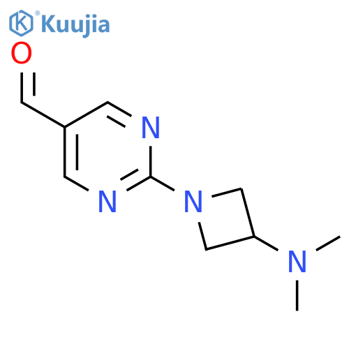 2-[3-(Dimethylamino)azetidin-1-yl]pyrimidine-5-carbaldehyde structure