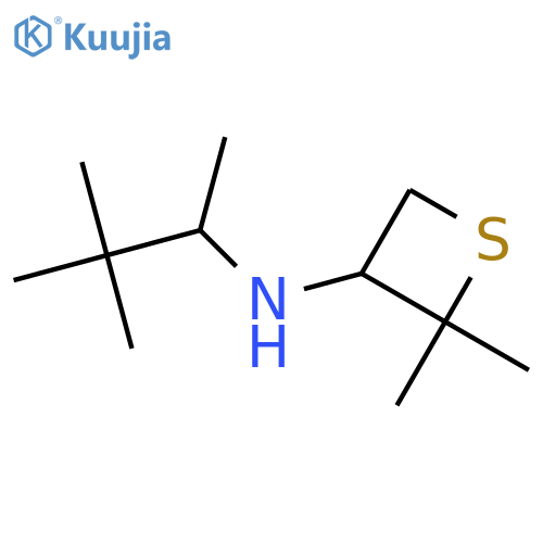 N-(3,3-dimethylbutan-2-yl)-2,2-dimethylthietan-3-amine structure