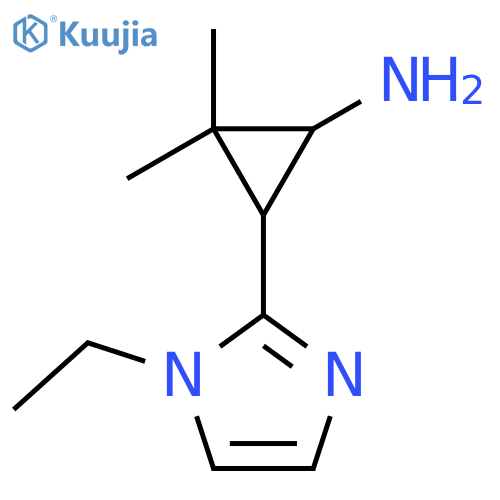 3-(1-Ethyl-1h-imidazol-2-yl)-2,2-dimethylcyclopropan-1-amine structure