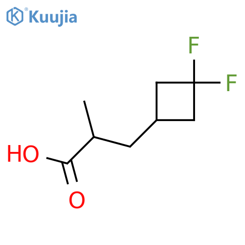 3-(3,3-difluorocyclobutyl)-2-methylpropanoic acid structure
