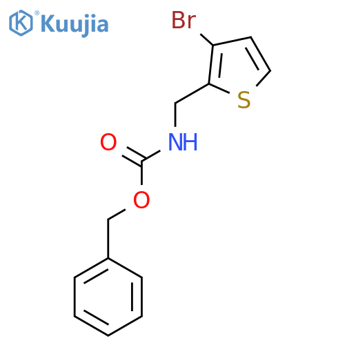 benzyl N-[(3-bromothiophen-2-yl)methyl]carbamate structure