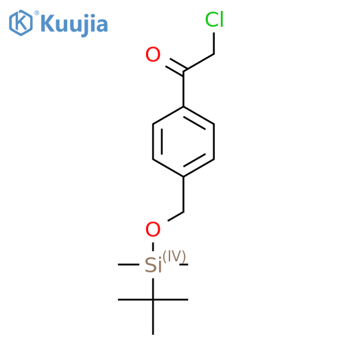 1-(4-(((TERT-BUTYLDIMETHYLSILYL)OXY)METHYL)PHENYL)-2-CHLOROETHANONE structure