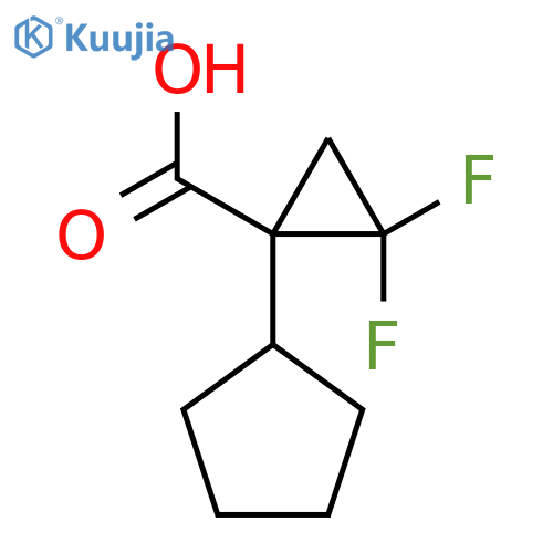 1-Cyclopentyl-2,2-difluorocyclopropane-1-carboxylic acid structure