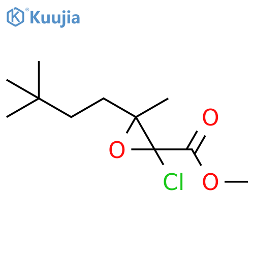 2-Oxiranecarboxylic acid, 2-chloro-3-(3,3-dimethylbutyl)-3-methyl-, methyl ester structure