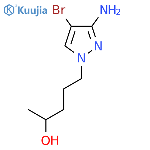 5-(3-amino-4-bromo-1H-pyrazol-1-yl)pentan-2-ol structure