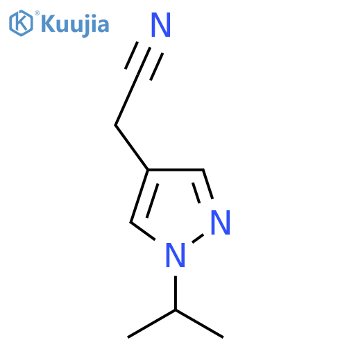 2-[1-(propan-2-yl)-1H-pyrazol-4-yl]acetonitrile structure