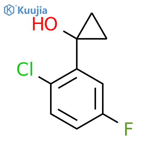 1-(2-Chloro-5-fluorophenyl)cyclopropan-1-ol structure