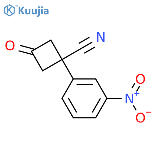 1-(3-Nitrophenyl)-3-oxocyclobutane-1-carbonitrile structure