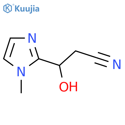 3-Hydroxy-3-(1-methyl-1h-imidazol-2-yl)propanenitrile structure