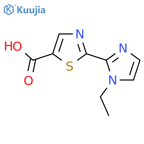 2-(1-Ethyl-1H-imidazol-2-yl)-1,3-thiazole-5-carboxylic acid structure