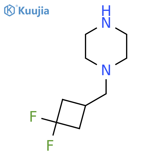 1-[(3,3-Difluorocyclobutyl)methyl]piperazine structure